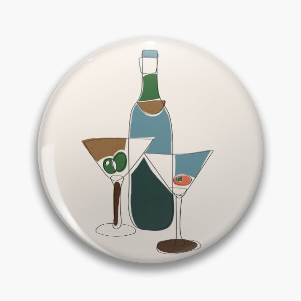 Item preview, Martini Glasses and Bottle Graphic 50's Style designed and sold by Maeve-Design.