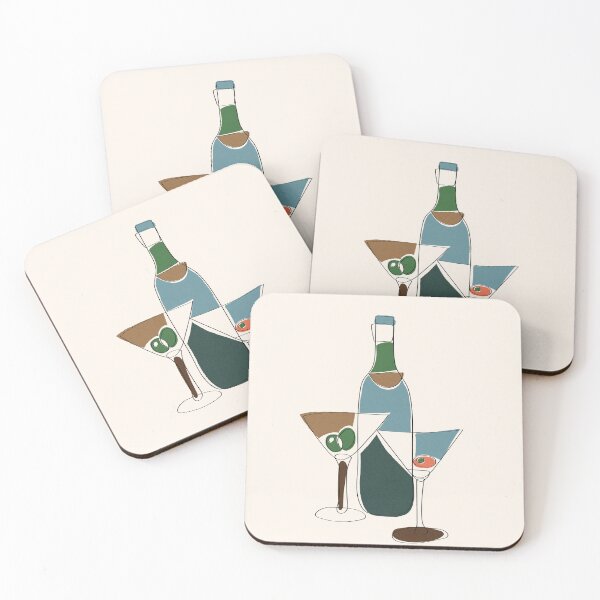 Item preview, Martini Glasses and Bottle Graphic 50's Style designed and sold by Maeve-Design.