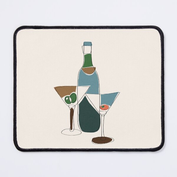 Item preview, Martini Glasses and Bottle Graphic 50's Style designed and sold by Maeve-Design.