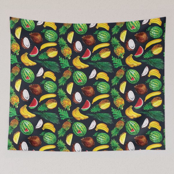 Item preview, Summerly Tropical Fruits Pattern designed and sold by stylebytara.