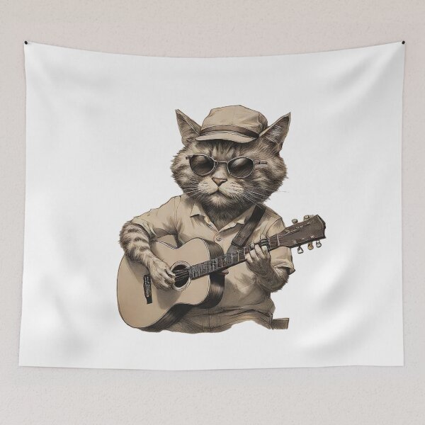 Item preview, Cat Playing Guitar designed and sold by Aise06.