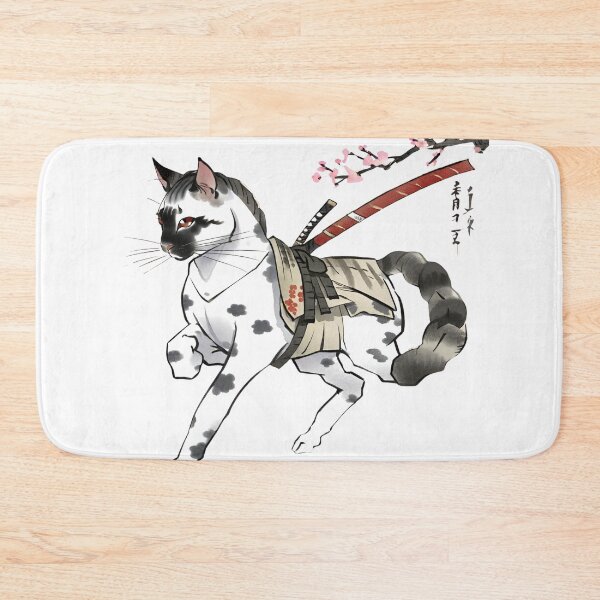 Item preview, Cute Warrior: Katana,Samurai Ninja Calico Cat Horse designed and sold by Design 91maji.