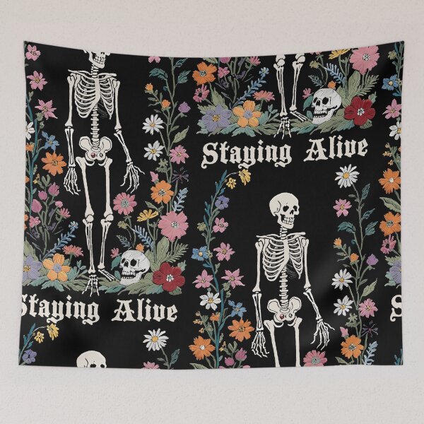 Item preview, Skull embroidery with flowers - Mexican culture designed and sold by portokalis.
