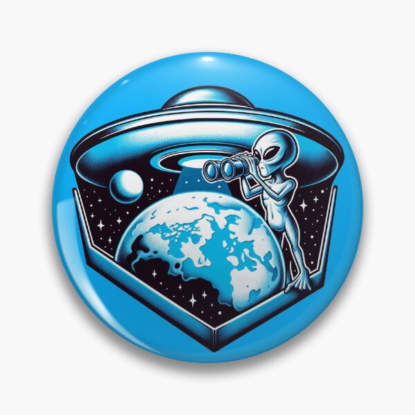 Item preview, Alien Observing Earth from a Spaceship designed and sold by UFOFashionista.