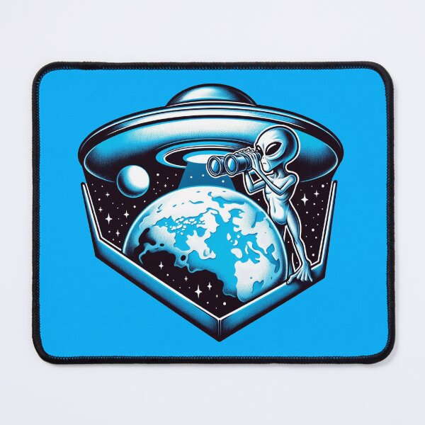 Item preview, Alien Observing Earth from a Spaceship designed and sold by UFOFashionista.