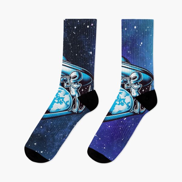 Item preview, Alien Observing Earth from a Spaceship designed and sold by UFOFashionista.