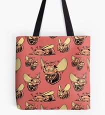 Pug Bees - Orange Pattern Tote Bag