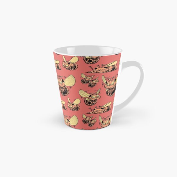 Pug Bees - Orange Pattern Tall Mug