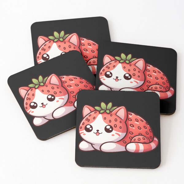 Item preview, Cute Strawberry Kitty Kawaii designed and sold by Delidream.