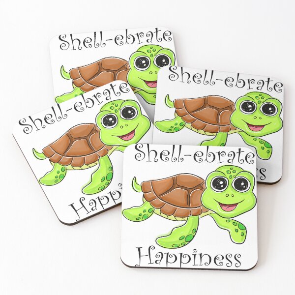 Item preview, Celebrate Happiness – Cute Funny Turtle Design designed and sold by asprse.