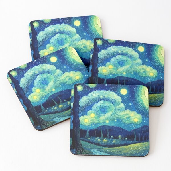 Item preview, Blue Starry Night - Magic Mushroom Forest #24 designed and sold by Scarlet Swan.