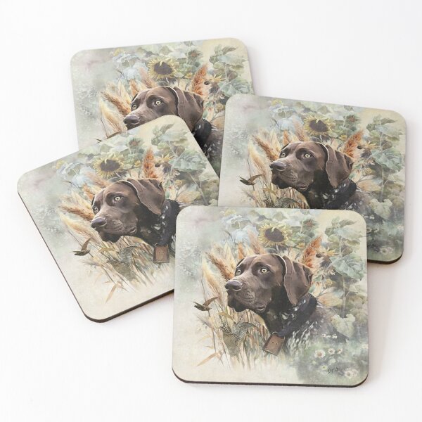 Item preview, Quail hunting with German Shorthaired Pointer  designed and sold by TammyHunterArt.
