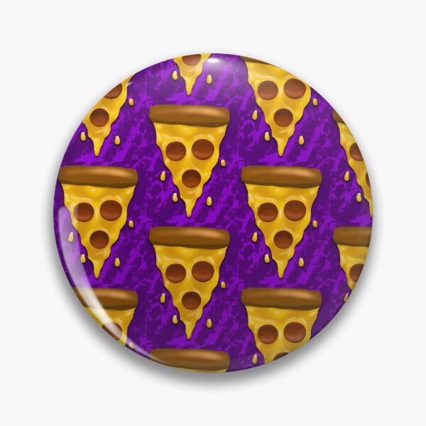 Item preview, Pizza Slice with Highlights and Shadows, Purple Background, by Zeesdesign on Redbubble designed and sold by ZEESDESIGN.