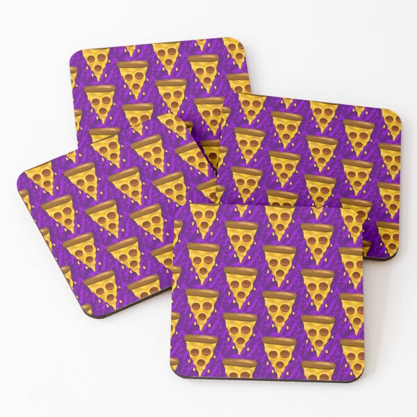 Item preview, Pizza Slice with Highlights and Shadows, Purple Background, by Zeesdesign on Redbubble designed and sold by ZEESDESIGN.