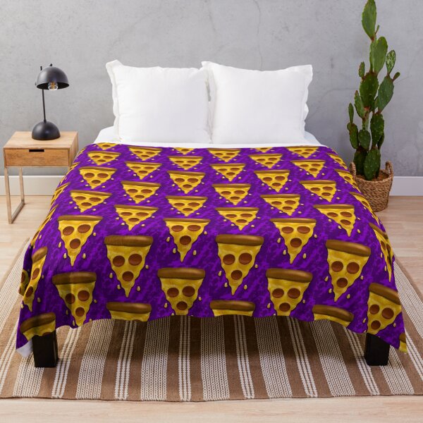 Item preview, Pizza Slice with Highlights and Shadows, Purple Background, by Zeesdesign on Redbubble designed and sold by ZEESDESIGN.