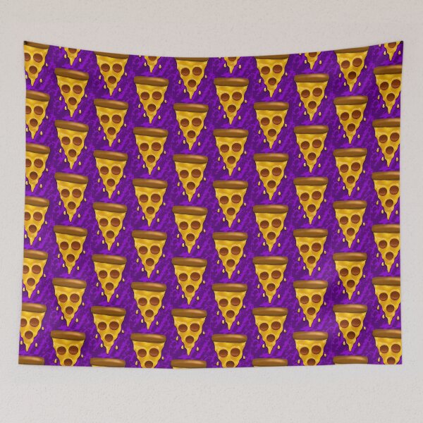 Item preview, Pizza Slice with Highlights and Shadows, Purple Background, by Zeesdesign on Redbubble designed and sold by ZEESDESIGN.