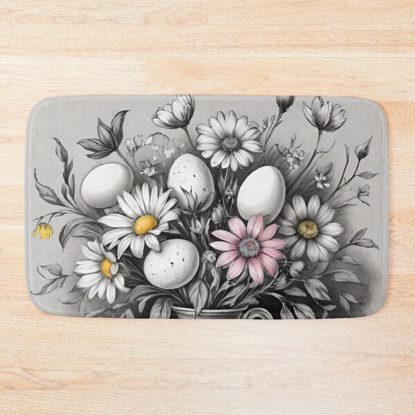 Item preview, Happy Easter - Easter bunny, Easter eggs and flowers V60 designed and sold by DreamingAwake1.