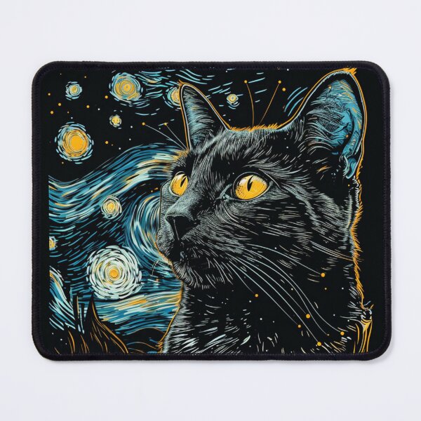 Artikelvorschau, Sternennacht Katze Van Gogh entworfen und verkauft von Vangoholic.