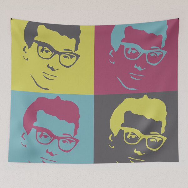 Item preview, Buddy Holly Pop Art designed and sold by humnoo.