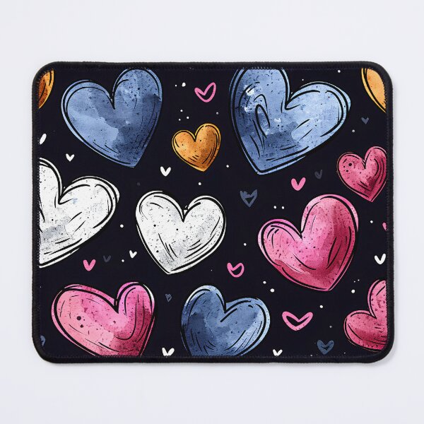 Item preview, Colorful hearts pattern design designed and sold by randrdesign.