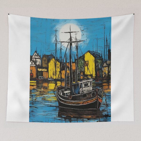 Item preview, Godavari river travel vintage colorful anime graphics designed and sold by wonderfulpark.