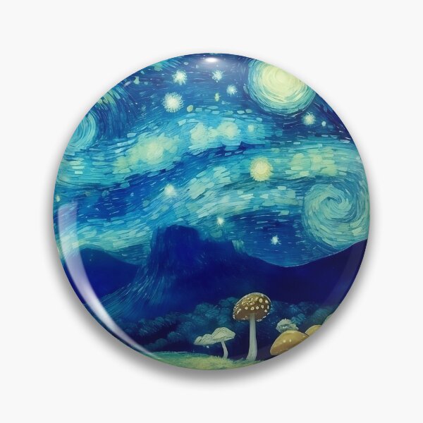 Item preview, Blue Starry Night - Magic Mushroom Forest #25 designed and sold by Scarlet Swan.