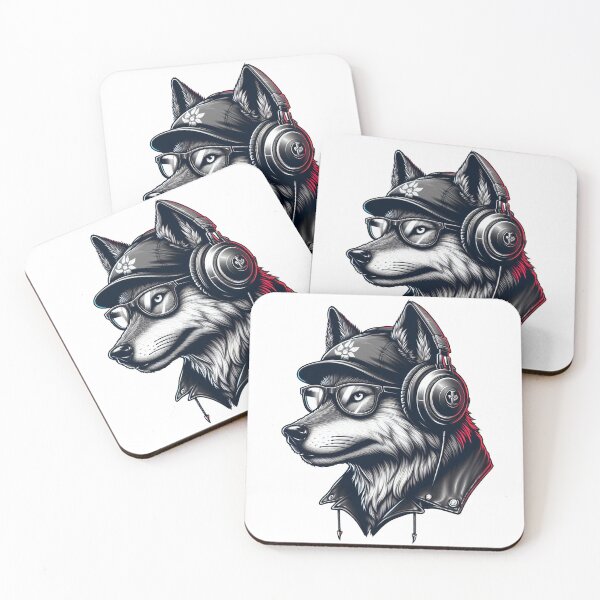 Item preview, Wolf With Headphones designed and sold by JaaCreativeShop.