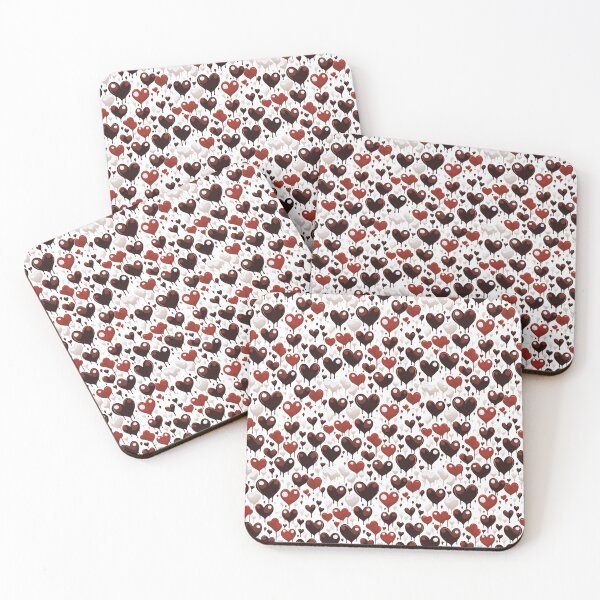 Item preview, Chocolate Hearts liquid, seamless pattern designed and sold by DimyStickers.
