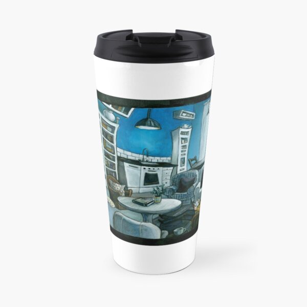 Blue Saturday Morning Travel Mug