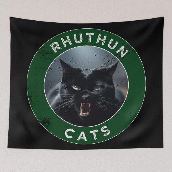 Item preview, RHUTHUN CATS RHUTHUN WALES CYMRU DISTRESSED LOOK designed and sold by Marni Scofidio Desi9ns.