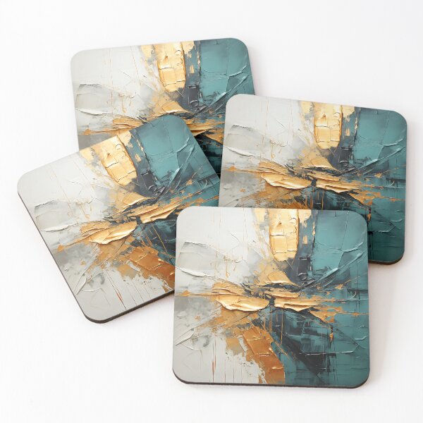 Item preview, Gold and Chaos: An Abstract Exploration of Color and Texture designed and sold by ArteeInnovation.