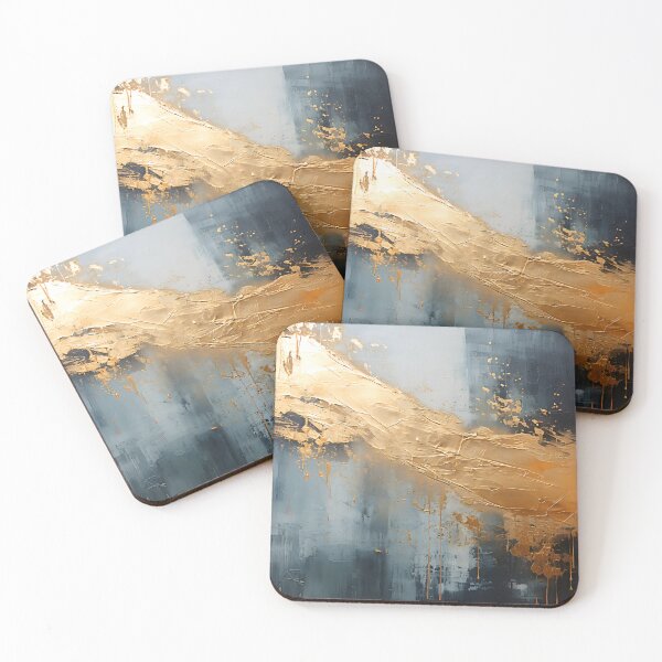 Item preview, Abstract paintings gold texture murals wood wall art designed and sold by ArteeInnovation.