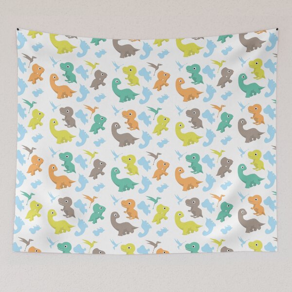 Item preview, Cute Pygmy Dinosaur Tyrannosaurus Triceratops Pattern designed and sold by SUPERHERON.