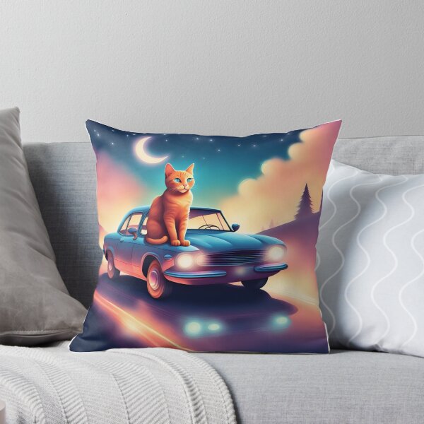 Item preview, A cute cat sitting on a taxi in the moonlight designed and sold by designerTurker.