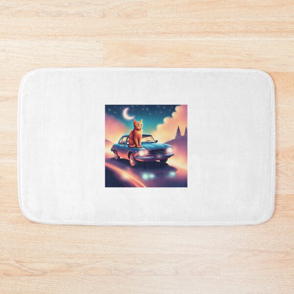 Item preview, A cute cat sitting on a taxi in the moonlight designed and sold by designerTurker.