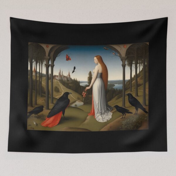Item preview, Elegant gorgeous Raven woman designed and sold by Fantasymachine.