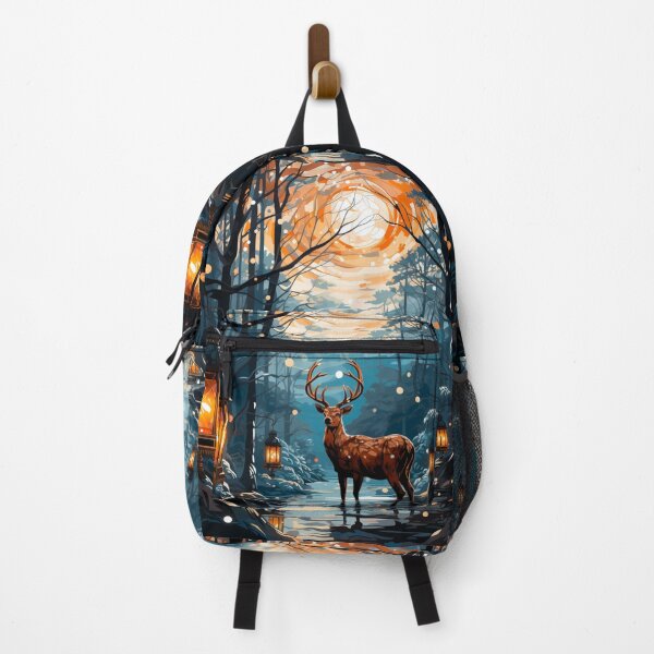 Item preview, Stag In The Lantern Forest designed and sold by FoxTreeDesign.