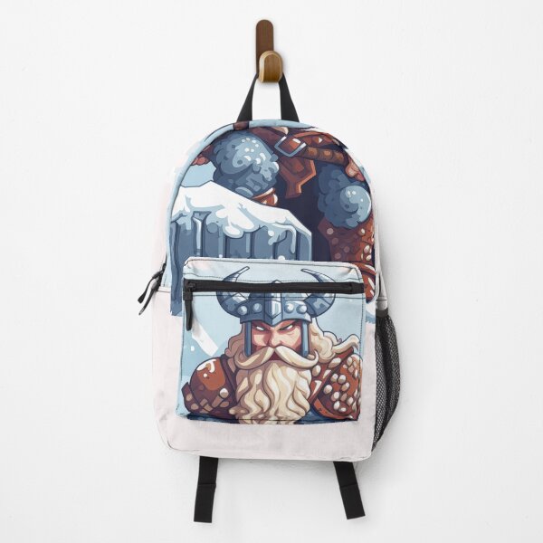 Item preview, Frosty Norse Warrior: Pixelated Viking in Snow designed and sold by GreenInkXpress.