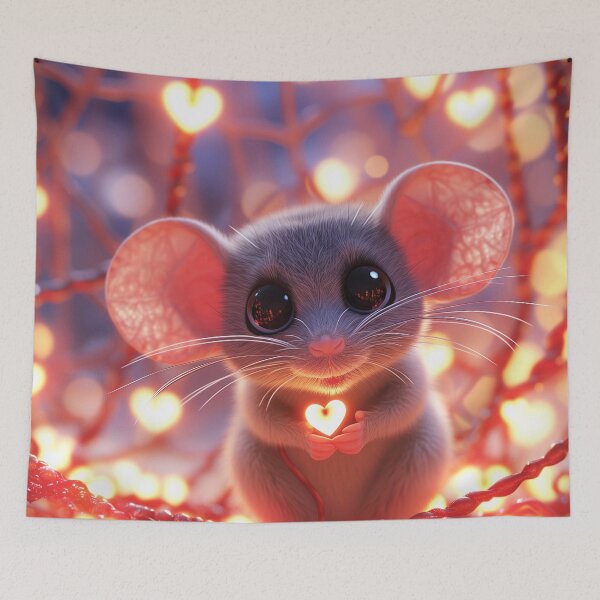 Item preview, A little rat in love with a pretty bright heart designed and sold by Fantasyplus.