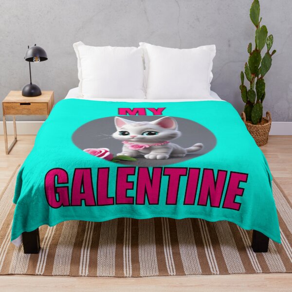 Item preview, Soft White Super Cute kitten on Galentines day and Galentines party, gift idea for Galentines day designed and sold by sailorsam1805.