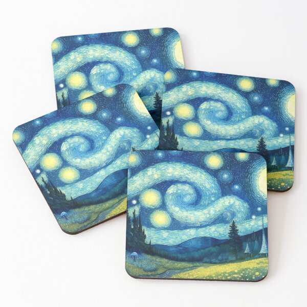 Item preview, Blue Starry Night - Magic Mushroom Forest #30 designed and sold by Scarlet Swan.