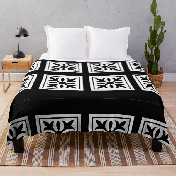 Item preview, Black and White Tile work Abstract Pattern designed and sold by LLdreams.