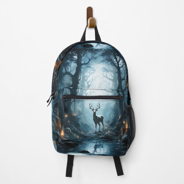 Item preview, Ethereal White Stag In The Floral Lantern Forest designed and sold by FoxTreeDesign.