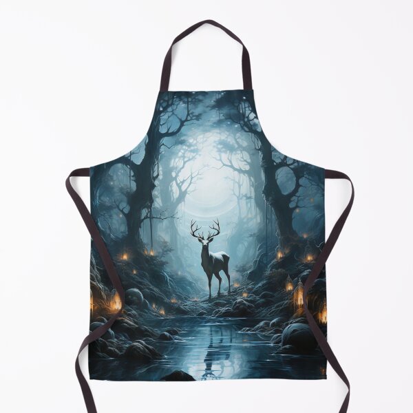 Item preview, Ethereal White Stag In The Floral Lantern Forest designed and sold by FoxTreeDesign.