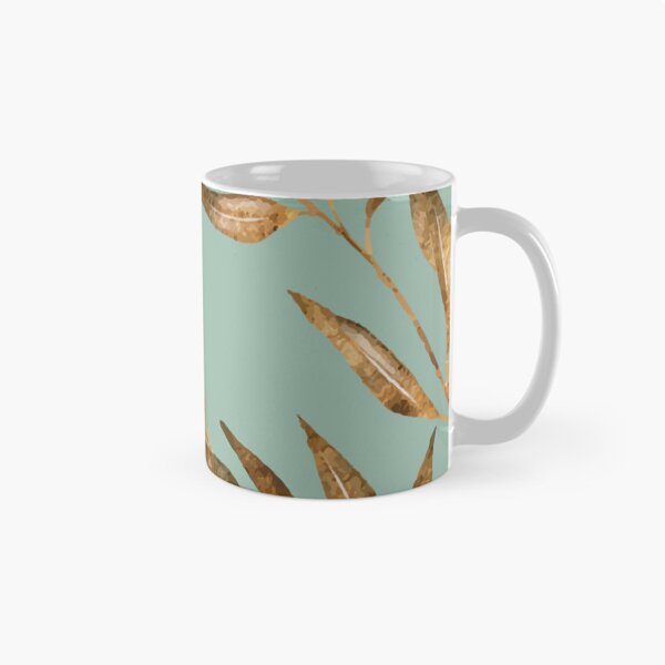 Item preview, Golden leaves + Mint green background  designed and sold by Asmaa Abdul-Azim.