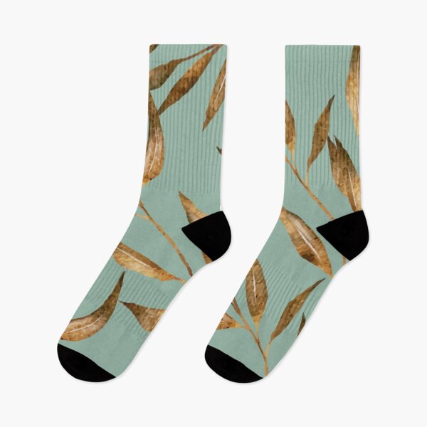 Item preview, Golden leaves + Mint green background  designed and sold by Asmaa Abdul-Azim.