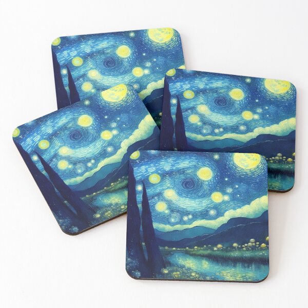 Item preview, Blue Starry Night - Magic Mushroom Forest #31 designed and sold by Scarlet Swan.