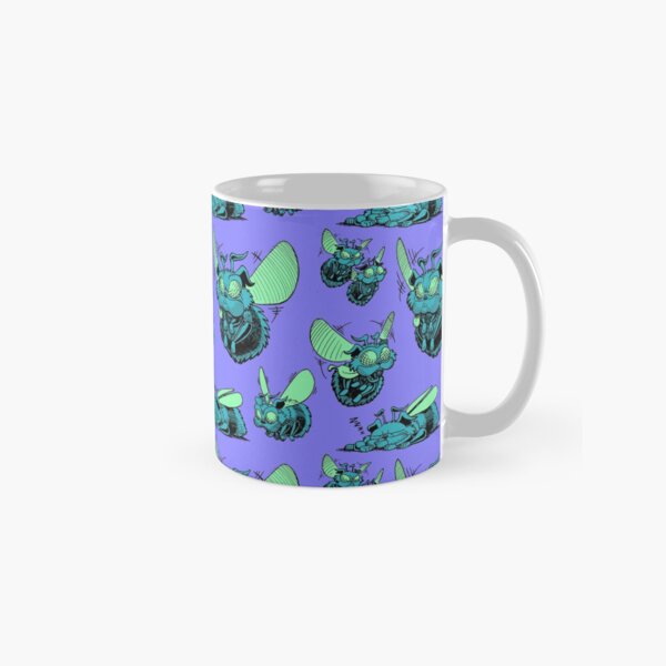 Pug Bees - Blue/Green Pattern Classic Mug