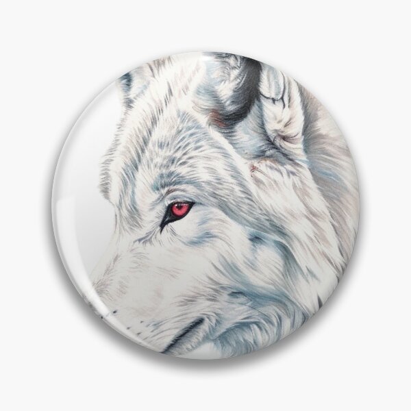Aperçu de l'œuvre Winter's Ghost : Aquarelle de loup albinos créée et vendue par geodedebit.
