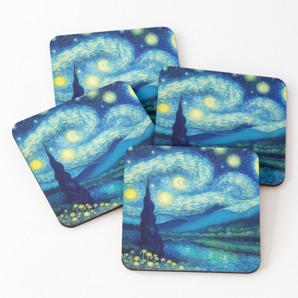 Item preview, Blue Starry Night - Magic Mushroom Forest #32 designed and sold by Scarlet Swan.